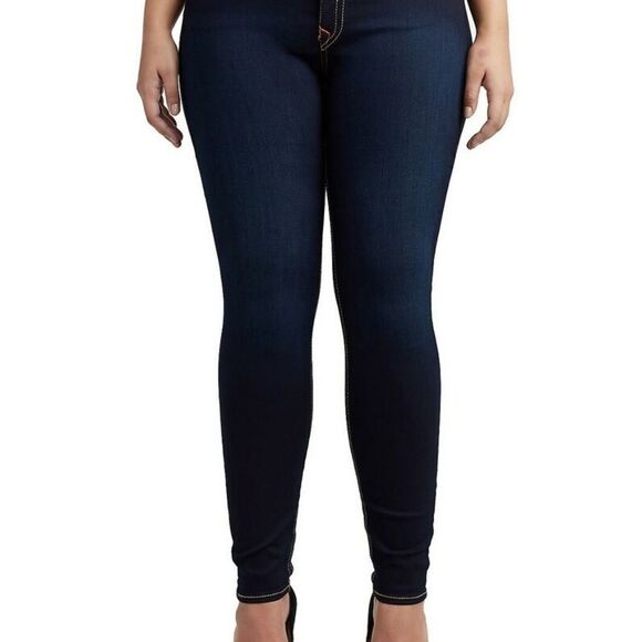 True Religion Lonestar Jeans Curvy Skinny Fit Stretch Women's Sz 25 Dark Wash - Picture 2 of 5
